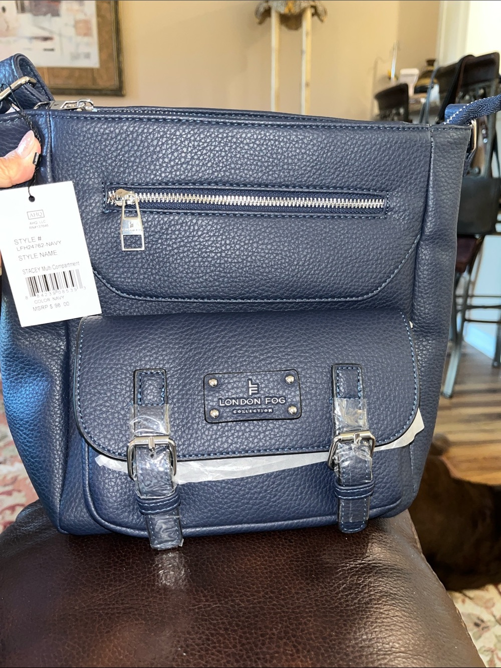 NWT London Fog Stacey Multi Compartment Crossbody